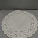 100 Pieces Paper Doilies, 12 Inch Doilies for Food, Disposable Lace Paper Doilies for Tables, Round Paper Placemats Bulk for Cakes Desserts Crafts (White)