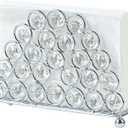 Metal Crystal Napkin Holder, Vertical Design for Table, Photo Storage Rack (Silver, Medium-1pc)