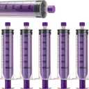 60ml Large Syringe with Screw Cap, 30 Pack | 60cc, Liquid Feeding, Science Lab, Measurement, Individually Sealed Packed