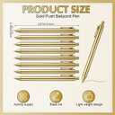 Sayglossy 30 Pcs Gold Slim Ballpoint Pens Bulk Golden Retractable Black Ink Medium Point (0.5mm) Plastic Writing Ballpoint Pen for Wedding Guest Bridal Shower Party Favors Office (Gold)