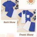 NZRVAWS Toddler Baby Boy Summer Clothes 2Pcs Shorts Set Sleeveless Tank Tops Hawaiian T-Shirt Cute Boys Clothing Set (Dark Blue)