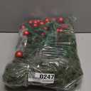 AMORISE Christmas Wreath with Lights, 26 in Norfolk Pine Wreath for Front Door, Large Greenery Wreath with Red Bow, Bell, Real Touch Artificial Wreaths for Indoor Outdoor Holiday Decor, FF11