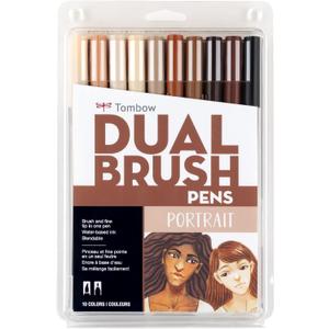 Tombow 56170 Dual Brush Pen Art Markers, Portrait, 10-Pack. Blendable, Brush and Fine Tip Markers Tombow 56170 Dual Brush Pen Art Markers, Portrait, 10-Pack. Blendable, Brush and Fine Tip Markers