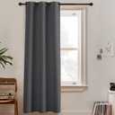 RYB HOME Room Dividers Curtain - Grommet Blackout Wall Divider Drapes Thermal Insulated 100% Privacy Drapes for Bedroom Living Room Doorway, 1 Panel, Grey, 60 inch Wide x 84 inch Long
