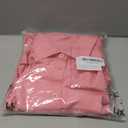 Siliteelon Women's Button Down Shirts Long Sleeve Dress Shirts Wrinkle Free Collared Work Office Solid Blouses Corset Tops (XX-Large, A Peach Pink)