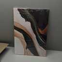 Emerald Green Wall Art Abstract Wall Decor Framed Beige and Gold Texture Picture Modern Posters Abstract Canvas Prints for Living Room Bedroom Home Office Ready to Hang - 16.00"x24.00"