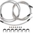 MUCO Stainless Fuel Line kit 819-845 Flexible Braided Lines Stainless Steel for Chevy Silverado GMC Sierra 2500 3500 HD 6.6L V8 2001 2002 2003 2004 2005 2006 2007 2008 2009 2010 Extended Cab Diesel