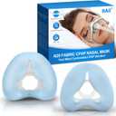 2PCs Replacement CPAP N20 Mask Cushion (Small) - No Silicone Contact, 2 Different Texture Trial Combo - 1PC Cotton & 1PC Velvet, Latest Fabric Nasal Pillow Supplies for Airfit & Airtouch N20 (Blue)