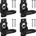 4 Pack Black Folding Safety Step Steel Heavy-Duty Fold Down Utility Body Step Grab flip-up Handle Step for Truck,Trailers, Busses, Boat, RV, Camper, and Other Vehicles E-Coat