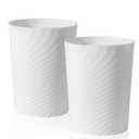 UUJOLY Plastic Small Trash Can Wastebasket, Garbage Container Basket for Bathrooms, Laundry Room, Kitchens, Offices, Kids Rooms, Dorms, (White, 2.6 Gallon/2 Pack)