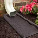 2 Pack Rubber Downspout Splash Block Rain Gutter Down Spout Drain Trays Gray & Brown