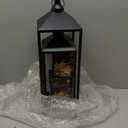 Modern Farmhouse Lanterns Decorative Indoor & Outdoor, 17" 13" Set of 2 Black Vintage Lantern with Flameless Candles, Metal Halloween Lantern Decor for Room, Porch, Mantle, Patio, Home Decor