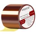 2-Inch High Temperature Resistant Tape - Protective Polyimide Tape for Electronics, Soldering, CPU & PCB Masking, 2 Rolls (1" x 108 ft, Amber)