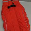 Dog Coat, Warm Dog Winter Coat for Large Dogs, Waterproof Jacket with Harness Built in, Reflective Turtleneck Cold Weather Coats with Zipper,Pet Fleece Vest Snow Jacket, Red L