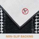 Black Bathroom Rugs 20x31, Non Slip Washable Bath Mats,Super Soft Microfiber Bathroom Mats, Plush Fluffy Absorbent Bath Rugs for Sink Tub Basin Shower Floor