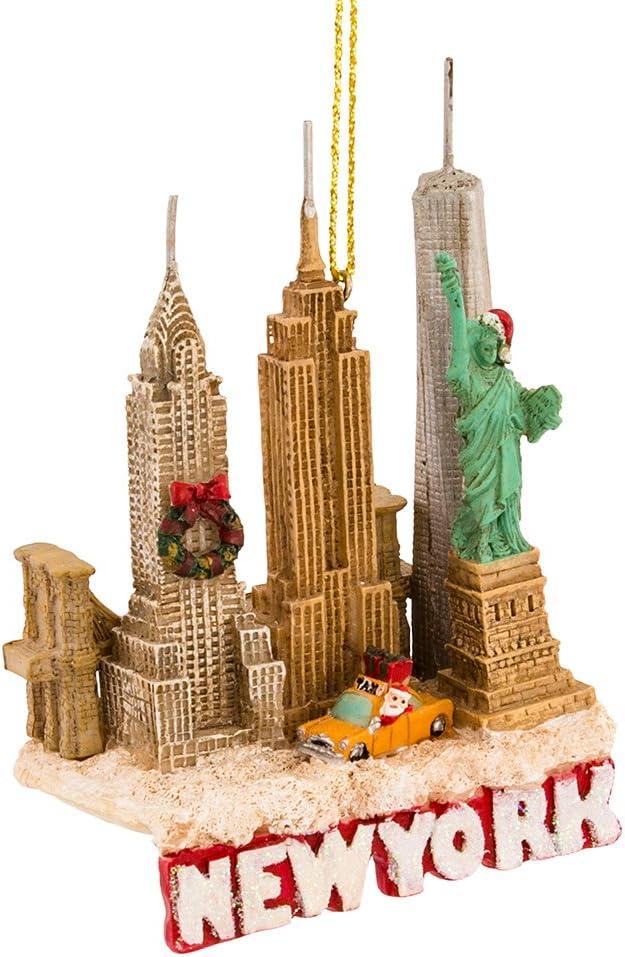 Kurt Adler City Travel New York City Ornament, 3.25-Inch