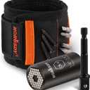 HORUSDY Magnetic Wristband & Universal Socket Grip (719mm), Stocking Stuffers Gifts for Dad with Strong Magnets for Holding Screws, Nails, Drilling Bits, DIY, Christmas Tool Gift for Men