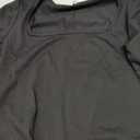 MANGOPOP Women's Square Neck Long Sleeve Bodysuit Sexy Body Suits Shirt Slim Fitted Tops A Black Large