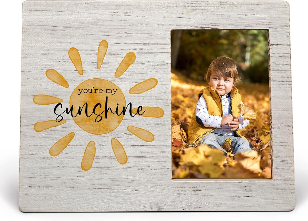 MAQIKA You are My Sunshine Wood Photo Frame for 4x6 Photos, Sunshine Picture Frame, Kids Picture Frame, Baby Frame, Birthday Gift for Daughter Son Children, Love Gifts for Kids Baby Boys Girls