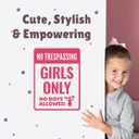 Cute Girls Only Sign Funny Pink Bedroom Decor For Girl, Perfect Family & Friends Gift for Birthday and Holidays, Ideal For Kids, Tween Rooms (Girls Only)