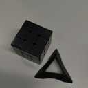 3x3 Metal Magic Cube Black Puzzle Cube Toy Gift for Kids and Adults