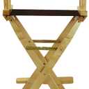 Casual Home Director's Chair ,Natural Frame/Black Canvas,30" - Bar Height, 30 in