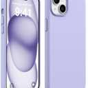 AOTESIER Shockproof for iPhone 15 Plus Case, [Food Grade Silicone] Phone Case [Military Drop Protection] with Soft Anti-Scratch Microfiber Lining, 6.7 inch, Light Purple