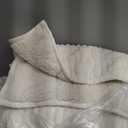 CYK Weighted Blanket 15 lbs for Adults Queen Size 60"x80" - Dual-Sided Fleece & Sherpa Blanket - Heavy Plush Flannel Winter Warm Blanket for Bed and Couch (Cream)