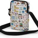 Funny Crossbody Bag, Sling Bag for Women, TV Show Inspired Gift Sunfower Book Merchandise for Fans Girls Friend Sister Friendship Birthday Christmas Small Messenger Bags Adjustable Strap Purses Bags