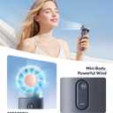 WSKEN Mini Handheld Portable Fan - Small Pocket Powerful Turbo Fan Personal Rechargeable Battery Operated USB Charger, 5 Speeds Summer Travel Essentials Gifts for Women/Men/Working/Outdoor,Gray