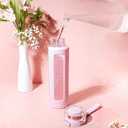 Ello Syndicate 20oz Reusable Glass Water Bottle with One-Touch Leak Proof Flip Lid, Protective Non-Slip Silicone Sleeve, Carry Loop for Coffee, Tea and Water, BPA-free, Dishwasher Safe, Cashmere Pink