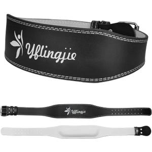 Women's Leather Lumbar Gym Belt for Heavy Lifting - 6.8mm Thick Weight Lifting Belt with Back Brace SupportWomen & Men, Squat Belt for Squats, Deadlifts & Strength Training (3 Sizes (S/M/L)