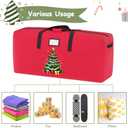 Large Christmas Tree Bag Heavy Duty Christmas Tree Storage Bag 9ft Tree 600D Oxford Material Christmas Tree Ornament Storage Bag Huge Xmas Tree Storage Container for Artificial Tree (Red)