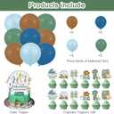 Fishing Baby Shower Decorations for Boy, Gone Fishing Baby Shower Decorations, A Little Fisherman Is on the Way Banner Cake Cupcake Toppers Balloons for Boys Baby Shower Party Decor Supplies