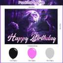 Wolf Birthday Decorations,Galaxy Wolf Party Decorations,Animal Birthday Party Supplies Include Backdrop Banner Balloon ,Cake Toppers,Swirls for Boys Girls Baby Shower