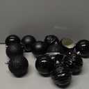 3.15" Christmas Ball Ornaments Black 12 Pcs Shatterproof Christmas Tree Decorations Xmas Tree Medium Christmas Ornaments Balls with Hanging Loop for Halloween Wedding Holiday Party Wreath Home Decor