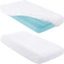 Entisn 2 Pcs Kids Air Mattress Fitted Sheets Only, 34.5x62x7 Inch Microfiber Toddler Inflatable Mattress Sheets for Kids, Sleepovers, Camping Trips and Party Accommodations (White)