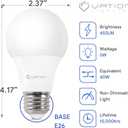 VATION LIGHTING 24 Pack A19 LED Light Bulb, 40 Watt Equivalent, Efficient 5Watt, 450 Lumens, Softwhite 2700K, E26 Medium Base, Non-Dimmable, ETL/UL Listed