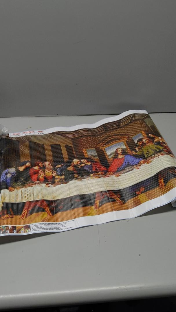 5D DIY Diamond Painting Kits for Adults, Large Size Full Drill Diamond Arts Rhinestone Pasted, DIY Painting Diamond Dot Arts Crafts for Home Wall Decor Gift, 40x80 (The Last Supper)