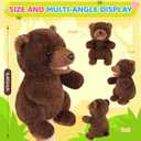 Animal Hand Puppets 11 Inch Safari Jungle Zoo Woodland Puppet Rainforest Grassland Animals Role-Playfor Kids Storytelling Imaginative Pretend Play Teaching Preschool Learning Educational(Brown Bear)