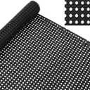 Pushglossy 24 x 60'' Plastic Cane Webbing for Basket Making Black Synthetic Rattan Roll for Crafting, Basketry Supplies, DIY Projects