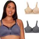 PLAYTEX Women's 18 Hour Silky Soft Wireless Bra, Smoothing Full-Coverage T-Shirt Bra, Single 36D