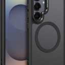 Rayboen for Magnetic Samsung Galaxy S25 Plus Case, Compatible with MagSafe, Military Grade Drop Protection, Shockproof Bumper with Anti-Scratch Hard PC Back Phone Cover for Galaxy S25+, Matte Black