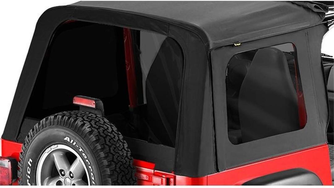 Bestop Window Set - Jeep '76-86 CJ7 / '87-95 Wrangler YJ (Sunrider, Black Denim)