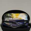 Bloomoak Sport Golf Sunglasses,Wrap UV400 Protection/Vented Frame Prevent Fogging/Superior Visual Clarity to Find Ball (Blue - 12% Light Transmission)