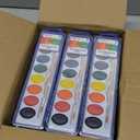 8 Colors Watercolor Paint Set for Kids, 24 Pack Washable Watercolor with Wood Brushes, Non-Toxic Water Color Paint, Valentines Day Gifts for Kid Prizes Exchange