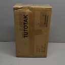 TUTOTAK Corner Shelf with LED Light, 6-Tier Corner Bookshelf for Small Space, Narrow Display Corner Shelf Stand with Storage Rack, for Living Room, Bedroom, Black BS05BK006L