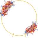 Fomcet 7.2FT Wedding Arch Round Backdrop Stand Gold Metal Circle Wedding Arch for Ceremony Birthday Party Anniversary Bridal Baby Shower Graduation Decoration