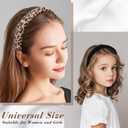 2 x DiyJibb Velvet Headbands for Women and Teens, 6PCS Non-Slip Padded Hairbands with 3 Width Options (0.6", 0.8", 1.2"), Soft Comfortable Hair Accessories for Daily Wear, Makeup, Sports, and Gifts (BlackWhite leopard print)