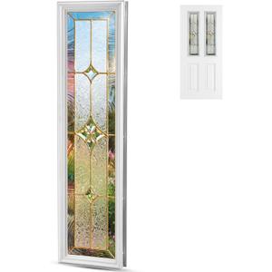 Pushglossy 8" x 36" Entry Door Glass Window Insert, Nouveau Sidelite